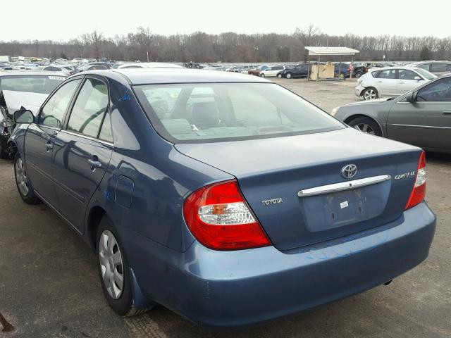 4T1BE32KX3U712003 - 2003 TOYOTA CAMRY LE BLUE photo 3