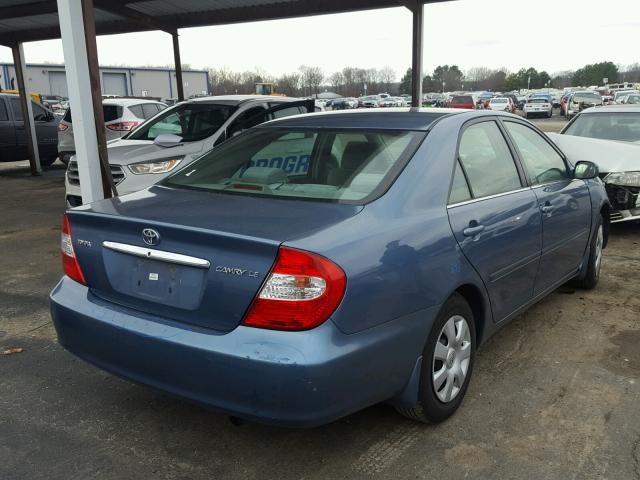 4T1BE32KX3U712003 - 2003 TOYOTA CAMRY LE BLUE photo 4