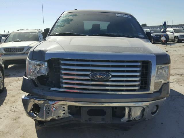 1FTEW1CM6CKE04258 - 2012 FORD F150 SUPER GRAY photo 9