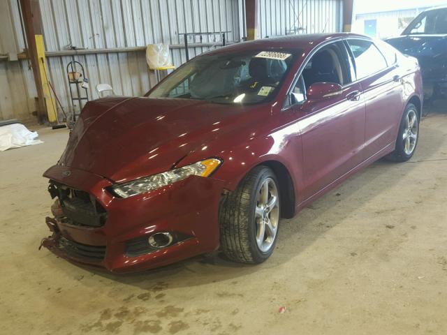 3FA6P0H94FR109701 - 2015 FORD FUSION SE MAROON photo 2