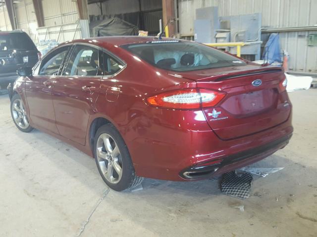 3FA6P0H94FR109701 - 2015 FORD FUSION SE MAROON photo 3