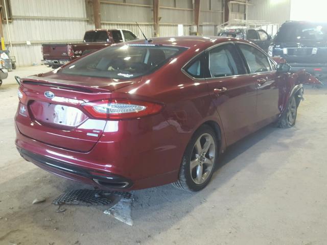 3FA6P0H94FR109701 - 2015 FORD FUSION SE MAROON photo 4