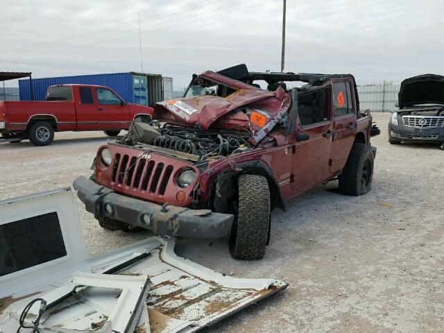 1J4BA3H19BL597990 - 2011 JEEP WRANGLER U RED photo 2