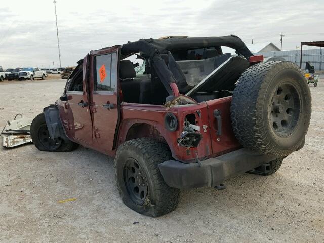 1J4BA3H19BL597990 - 2011 JEEP WRANGLER U RED photo 3