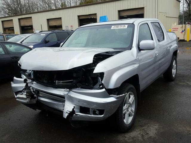 5FPYK1F53DB007240 - 2013 HONDA RIDGELINE SILVER photo 2