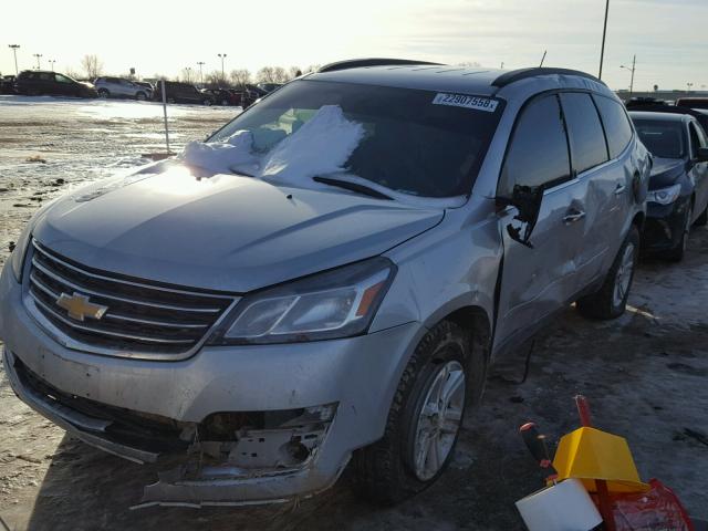 1GNKRHKDXEJ202950 - 2014 CHEVROLET TRAVERSE L SILVER photo 2