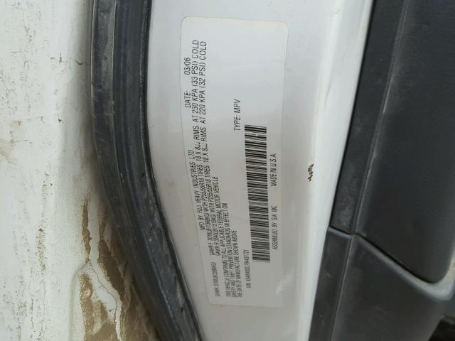 4S4WX82C764431721 - 2006 SUBARU B9 TRIBECA WHITE photo 10