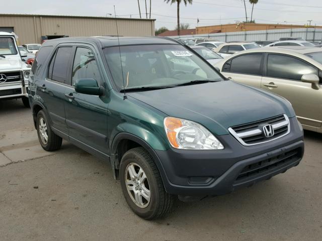 JHLRD78812C021541 - 2002 HONDA CR-V EX GREEN photo 1