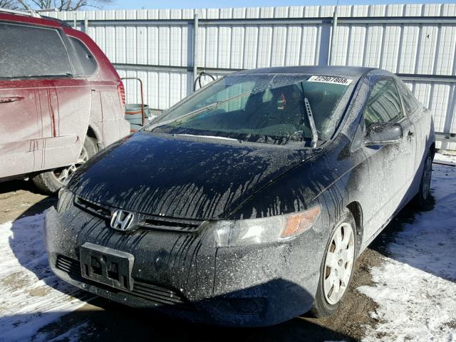 2HGFG12666H568580 - 2006 HONDA CIVIC LX BLACK photo 2