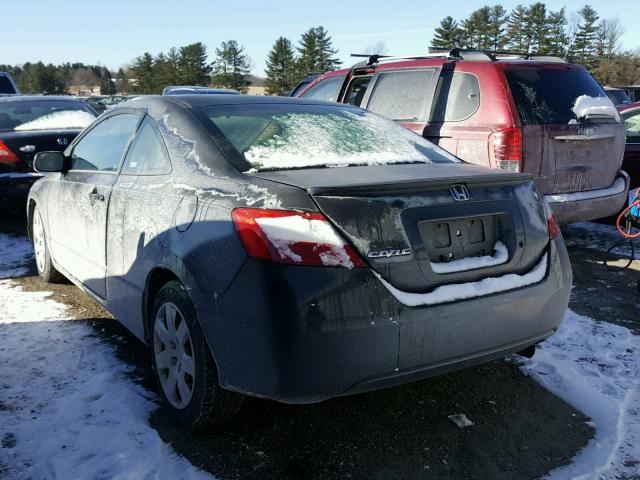 2HGFG12666H568580 - 2006 HONDA CIVIC LX BLACK photo 3