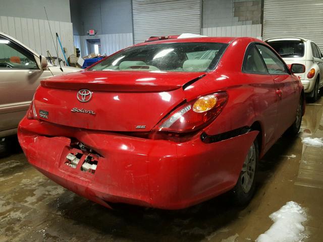 4T1CE38P14U796396 - 2004 TOYOTA CAMRY SOLA RED photo 4