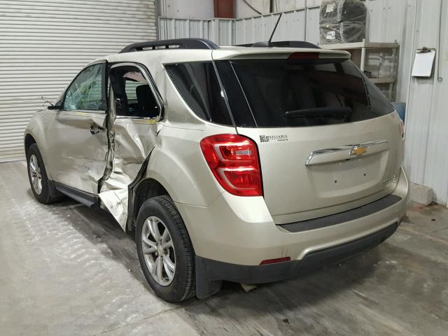 2GNALCEK8G1126913 - 2016 CHEVROLET EQUINOX LT GOLD photo 3