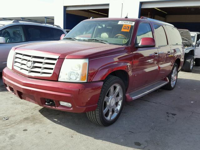 3GYFK66N64G203545 - 2004 CADILLAC ESCALADE E MAROON photo 2