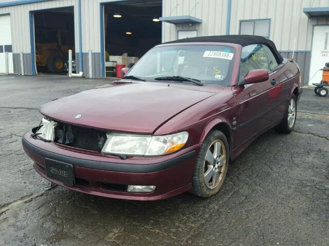 YS3DF78K137004898 - 2003 SAAB 9-3 SE MAROON photo 2