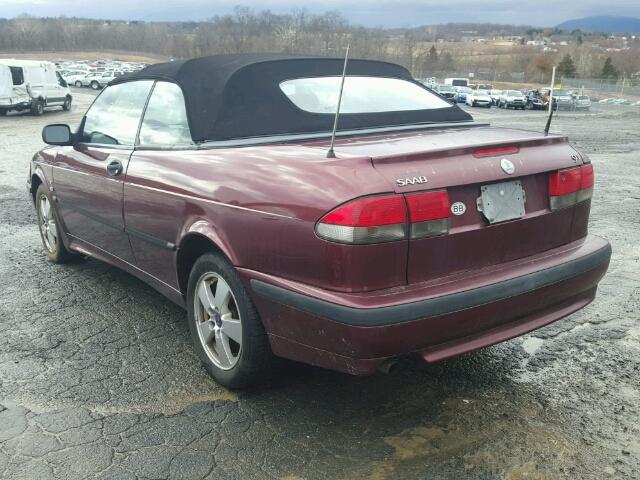 YS3DF78K137004898 - 2003 SAAB 9-3 SE MAROON photo 3