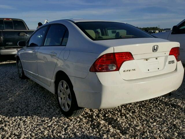 1HGFA16577L122140 - 2007 HONDA CIVIC LX WHITE photo 3