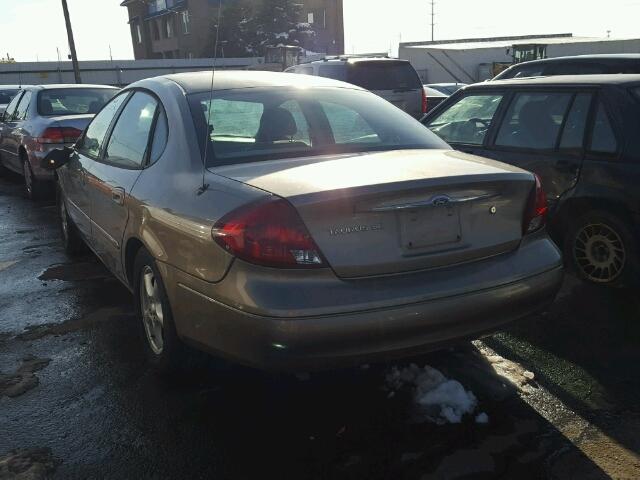 1FAFP53292A218313 - 2002 FORD TAURUS SE GOLD photo 3