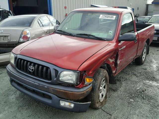 5TENL42N74Z387617 - 2004 TOYOTA TACOMA BURGUNDY photo 2