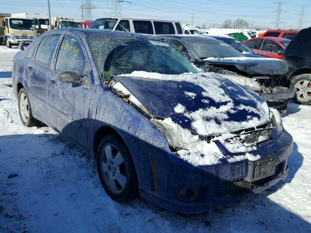 1FAHP34N36W165140 - 2006 FORD FOCUS ZX4 BLUE photo 1