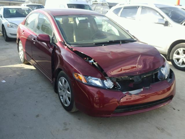 1HGFA16507L103932 - 2007 HONDA CIVIC LX MAROON photo 1