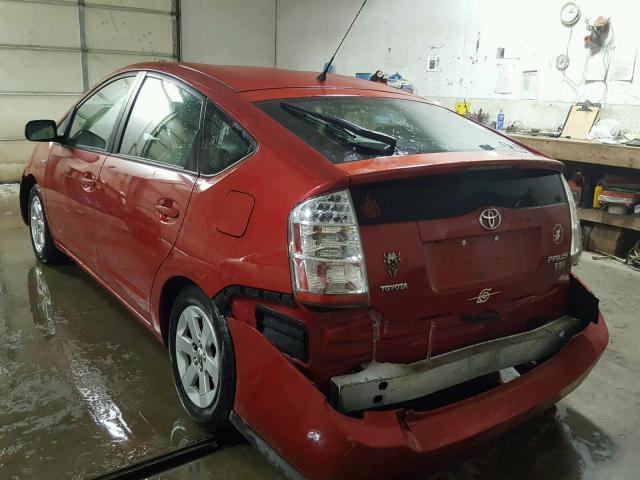 JTDKB20U783441555 - 2008 TOYOTA PRIUS RED photo 3