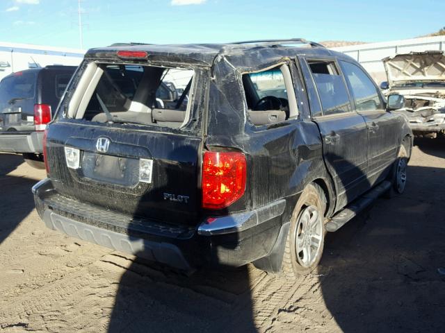 2HKYF18583H564431 - 2003 HONDA PILOT EXL BLACK photo 4