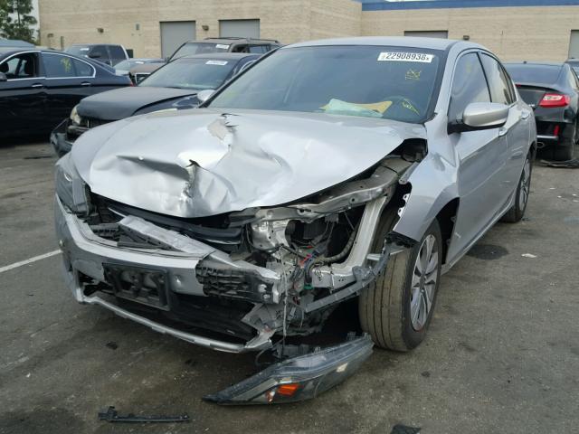 1HGCR2F33EA254191 - 2014 HONDA ACCORD LX SILVER photo 2