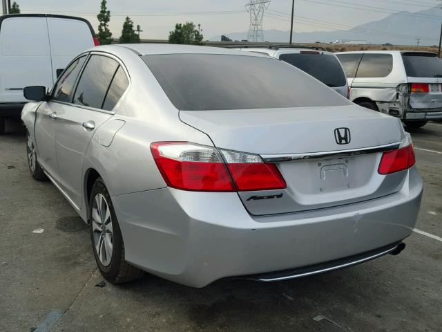 1HGCR2F33EA254191 - 2014 HONDA ACCORD LX SILVER photo 3