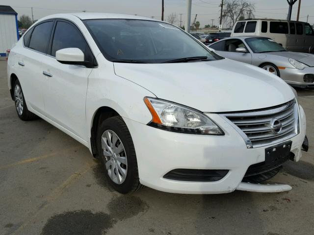 3N1AB7AP7EY261645 - 2014 NISSAN SENTRA S WHITE photo 1