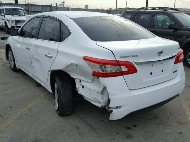 3N1AB7AP7EY261645 - 2014 NISSAN SENTRA S WHITE photo 3