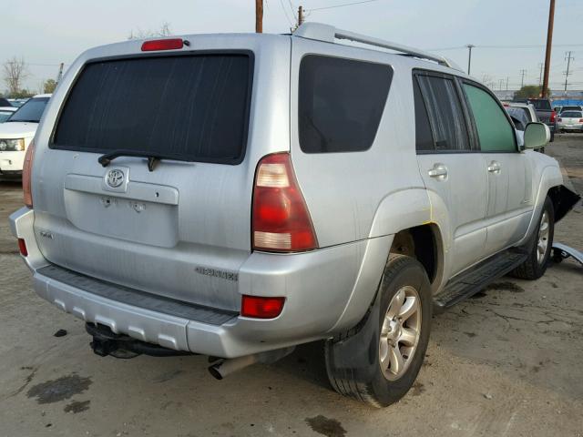 JTEZT14R758006654 - 2005 TOYOTA 4RUNNER SR SILVER photo 4