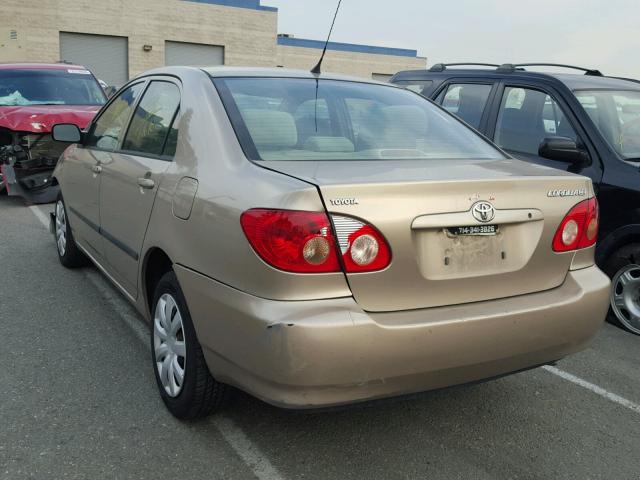 1NXBR32E48Z017084 - 2008 TOYOTA COROLLA CE GOLD photo 3