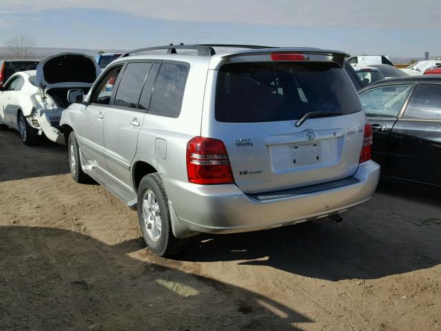 JTEHF21A320069641 - 2002 TOYOTA HIGHLANDER SILVER photo 3