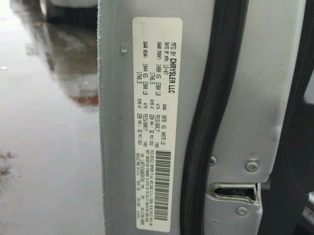 1J8FF47W08D647361 - 2008 JEEP COMPASS SP SILVER photo 10