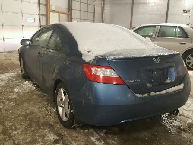 2HGFG12938H535887 - 2008 HONDA CIVIC EXL BLUE photo 3