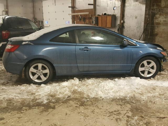 2HGFG12938H535887 - 2008 HONDA CIVIC EXL BLUE photo 9