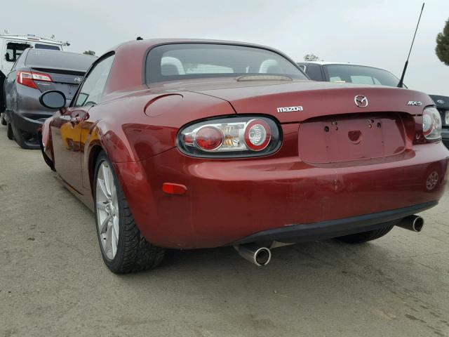 JM1NC26F970135718 - 2007 MAZDA MX-5 MIATA RED photo 3