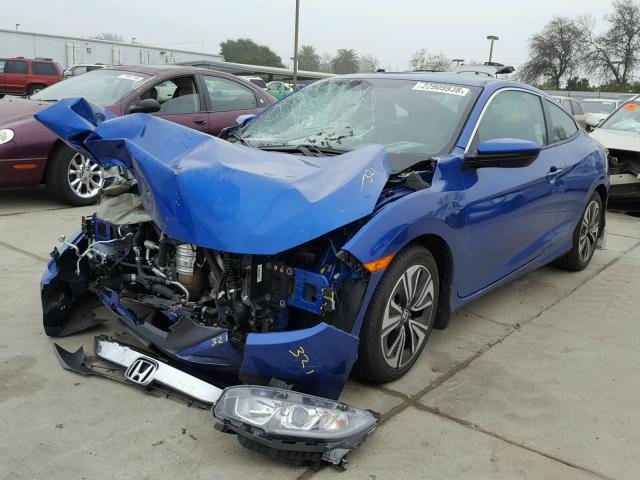 2HGFC3B31GH354207 - 2016 HONDA CIVIC EX ლურჯი ფოტო 2