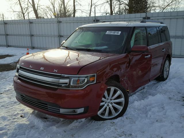 2FMHK6DT4DBD20622 - 2013 FORD FLEX LIMIT RED photo 2