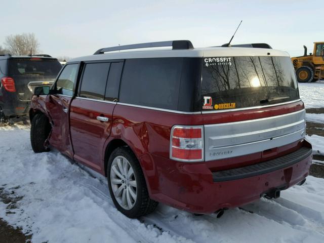 2FMHK6DT4DBD20622 - 2013 FORD FLEX LIMIT RED photo 3