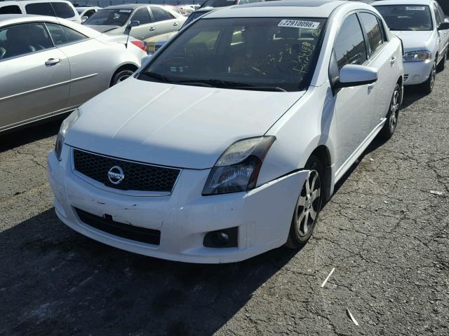 3N1AB6AP0CL710488 - 2012 NISSAN SENTRA 2.0 WHITE photo 2