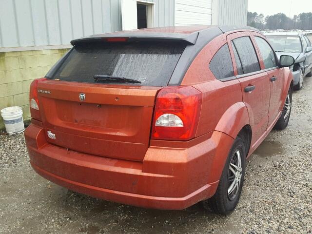 1B3HB28C48D604020 - 2008 DODGE CALIBER ORANGE photo 4