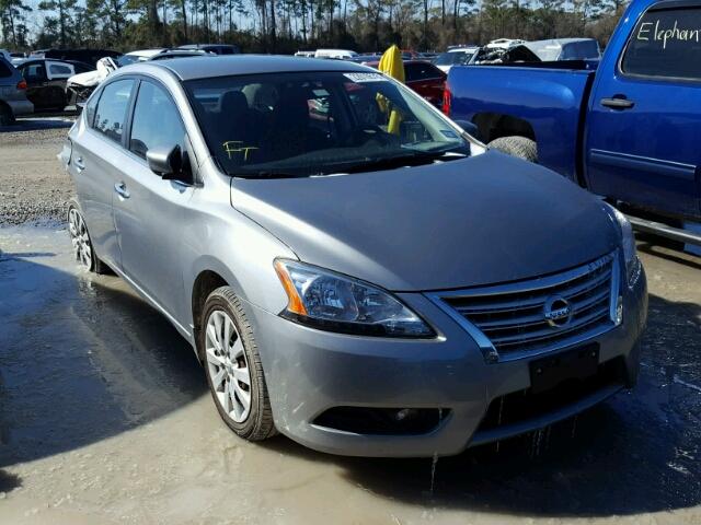 3N1AB7AP0EL662404 - 2014 NISSAN SENTRA S GRAY photo 1