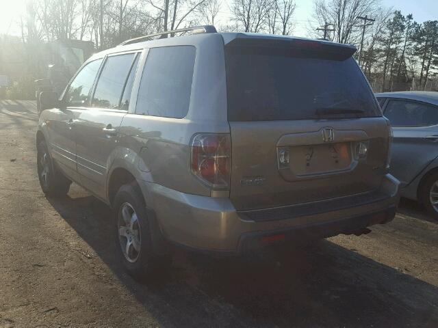 2HKYF18656H542285 - 2006 HONDA PILOT EX GOLD photo 3