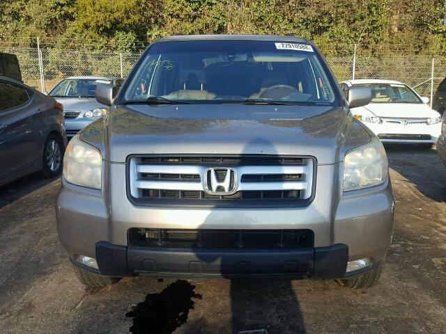 2HKYF18656H542285 - 2006 HONDA PILOT EX GOLD photo 9