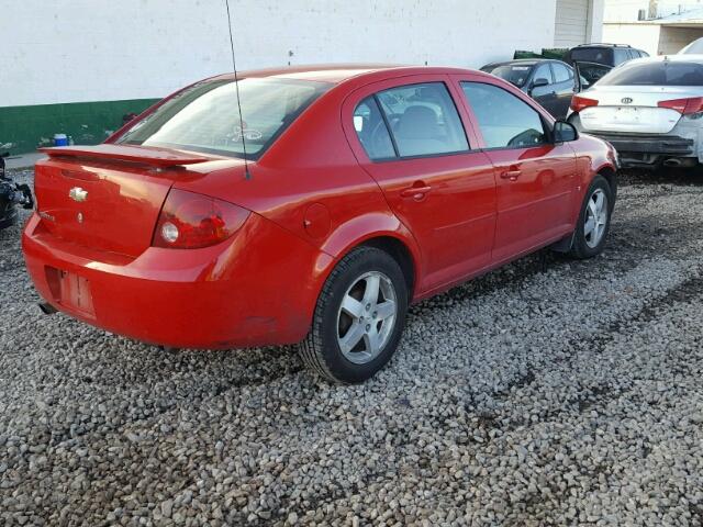 1G1AL55F267800037 - 2006 CHEVROLET COBALT LT RED photo 4