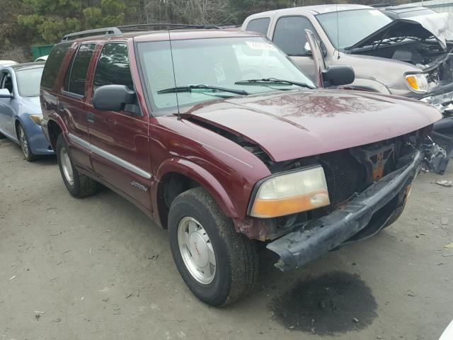 1GKCS13W512195780 - 2001 GMC JIMMY BURGUNDY photo 1