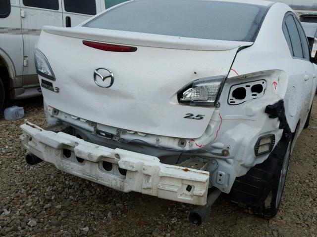 JM1BL1S53A1317829 - 2010 MAZDA 3 S WHITE photo 9