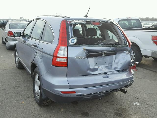 JHLRE3H32BC009862 - 2011 HONDA CR-V LX BLUE photo 3