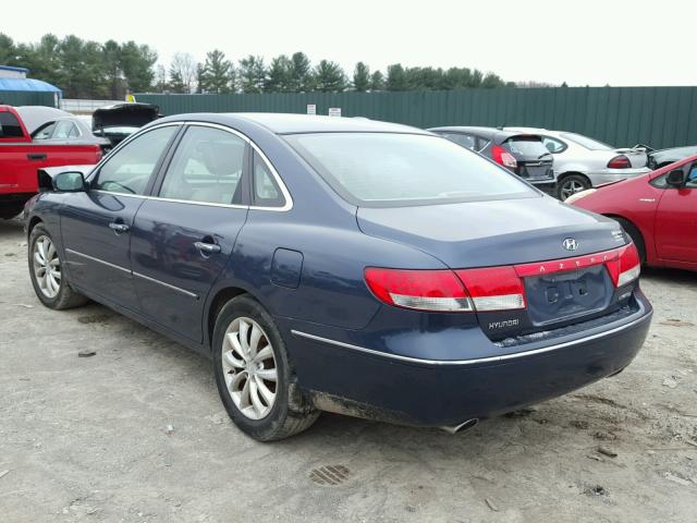 KMHFC46F37A162189 - 2007 HYUNDAI AZERA SE BLUE photo 3